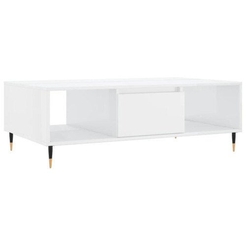 Berkfield Coffee Table High Gloss White 104x60x35 cm Engineered Wood 1
