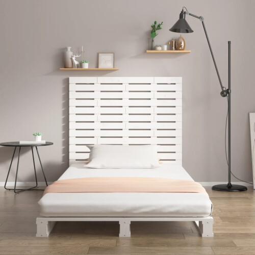 Berkfield Wall Headboard White 146x3x91.5 cm Solid Wood Pine 2
