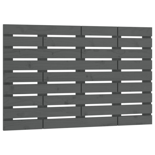 Berkfield Wall Headboard Grey 106x3x63 cm Solid Wood Pine 1