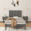 Berkfield Wall Headboard Grey 106x3x63 cm Solid Wood Pine 3