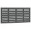 Berkfield Wall Headboard Grey 141x3x63 cm Solid Wood Pine 2