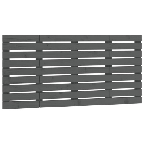 Berkfield Wall Headboard Grey 141x3x63 cm Solid Wood Pine 1