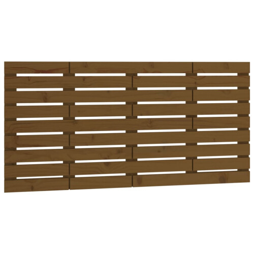 Berkfield Wall Headboard Honey Brown 126x3x63 cm Solid Wood Pine 1