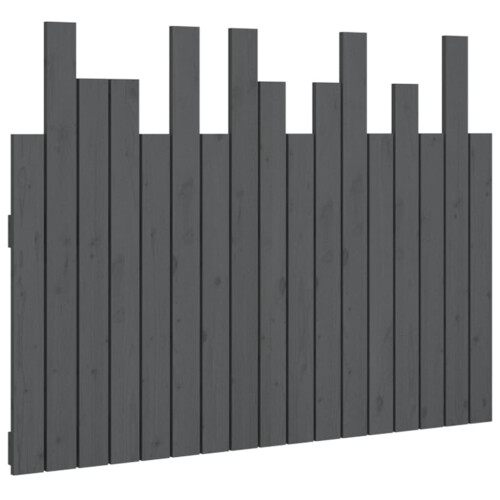Berkfield Wall Headboard Grey 108x3x80 cm Solid Wood Pine 1