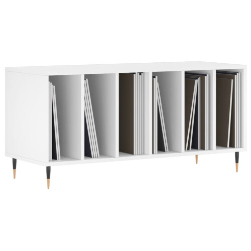 Berkfield Record Cabinet White 100x38x48 cm Engineered Wood 2