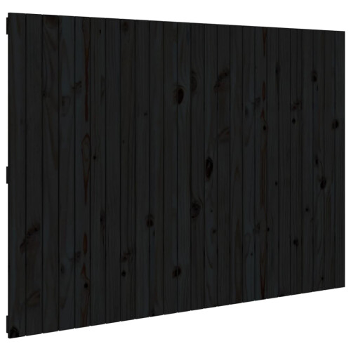 Berkfield Wall Headboard Black 159.5x3x110 cm Solid Wood Pine 1