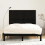 Berkfield Wall Headboard Black 159.5x3x110 cm Solid Wood Pine 3