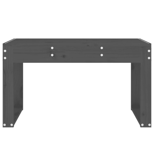 Berkfield Garden Bench Grey 80x38x45 cm Solid Wood Pine 2