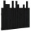 Berkfield Wall Headboard Black 95.5x3x80 cm Solid Wood Pine 2