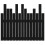 Berkfield Wall Headboard Black 95.5x3x80 cm Solid Wood Pine 5