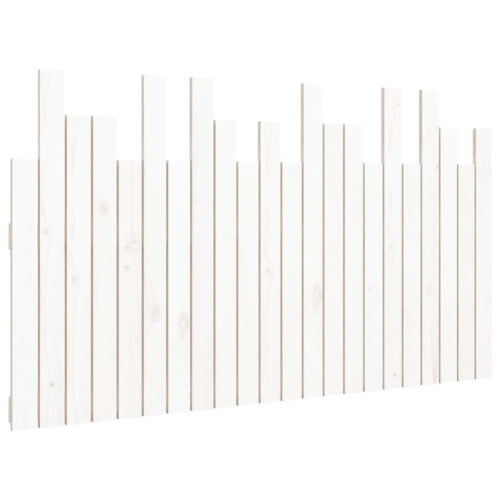 Berkfield Wall Headboard White 140x3x80 cm Solid Wood Pine 1
