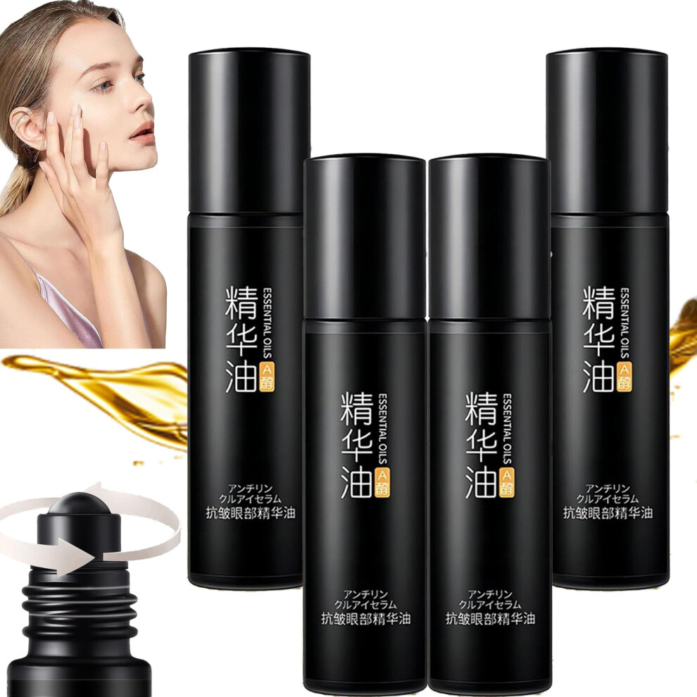 Under Eye Rollerball 4pcs Set, 360 Cooling Massage Eye Serum Roller for Dark Circles and Puffiness