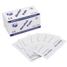 Alcohol Prep Pads 75% Isopropyl Alcohol Wipes 100PCS Sterile Single Use Individually Wrapped for First Aid and Skin Cleaning