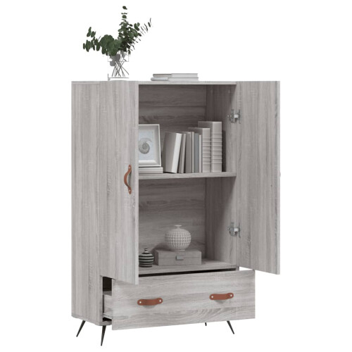 Berkfield Highboard Grey Sonoma 69.5x31x115 cm Engineered Wood 2