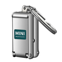 Nail Clippers Stainless Steel Nail Cutter Foldable Mini Trimmer with Keychain for Travel Grooming