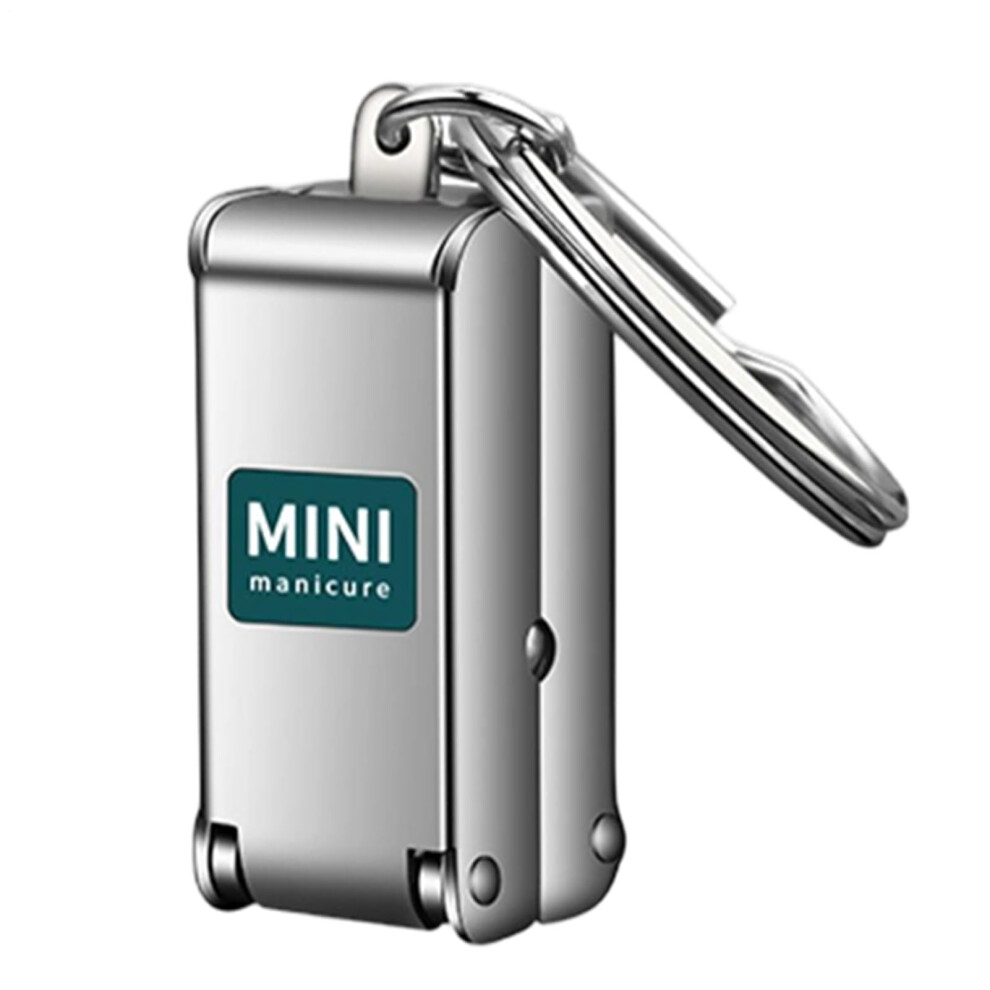 Nail Clippers Stainless Steel Nail Cutter Foldable Mini Trimmer with Keychain for Travel Grooming
