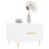 Berkfield Coffee Table White 50x50x40 cm Engineered Wood 3