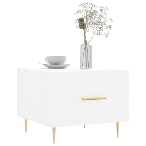 Berkfield Coffee Table White 50x50x40 cm Engineered Wood 2