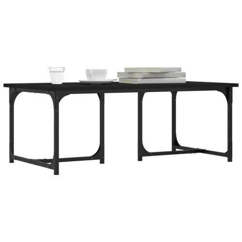 Berkfield Coffee Table Black 90x50x35 cm Engineered Wood 2