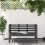 Berkfield Garden Bench Grey 111.5x53x71 cm Solid Wood Pine 3