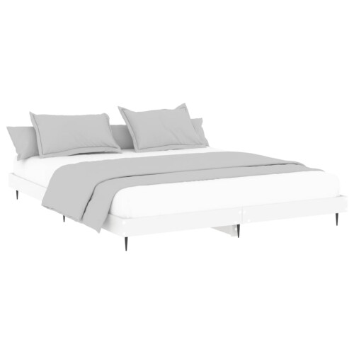 Berkfield Bed Frame without Mattress White 150x200 cm King Size Engineered Wood 2