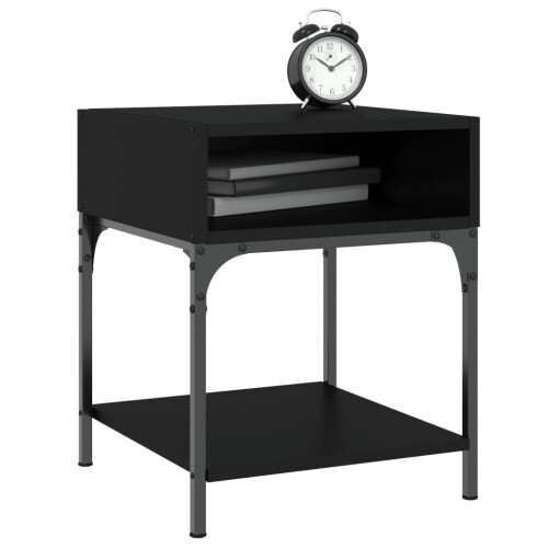 Berkfield Bedside Tables 2 pcs Black 40x41x50 cm Engineered Wood 2