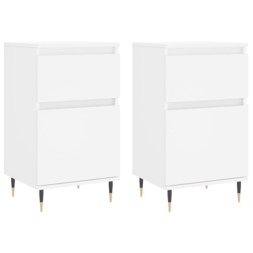 Berkfield Sideboards 2 pcs White 40x35x70 cm Engineered Wood 1