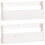 Berkfield Wall-mounted Shoe Racks 2 pcs White 59x9x23 cm Solid Wood Pine 2