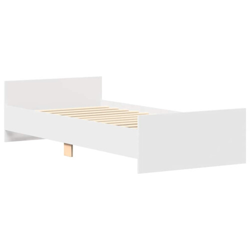 Berkfield Bed Frame without Mattress White 90x190 cm Single Engineered Wood