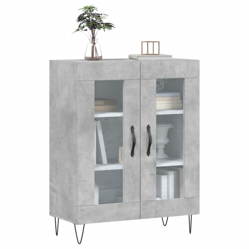 Berkfield Sideboard Concrete Grey 69.5x34x90 cm Engineered Wood 2