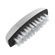 Professional Stainless Steel Nail Cleaning Brush with Heavy Duty Bristles and Ergonomic Comfort Grip for Home and Salon Use