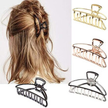 Large Gold Butterfly Hair Claw Clip for Women, Strong Hold Hair Clamp with Elegant Gold Finish