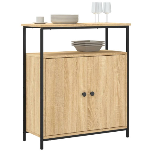 Berkfield Sideboard Sonoma Oak 70x30x80 cm Engineered Wood 2