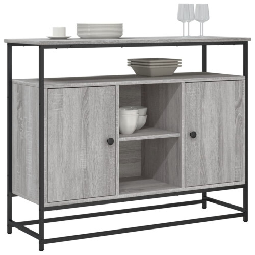 Berkfield Sideboard Grey Sonoma 100x35x80 cm Engineered Wood 2
