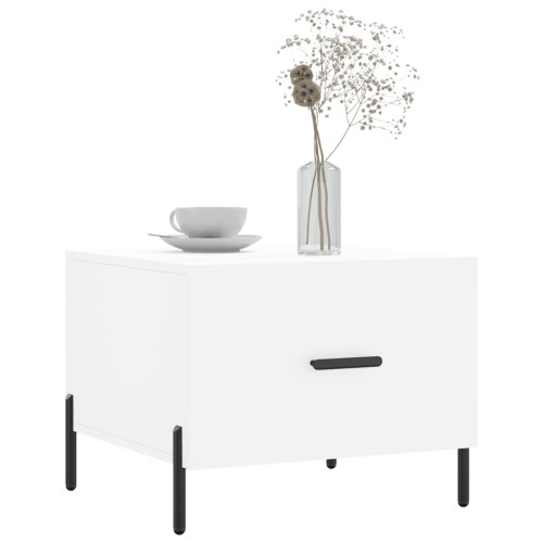Berkfield Coffee Table White 50x50x40 cm Engineered Wood 2