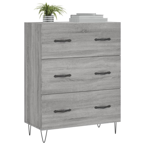 Berkfield Sideboard Grey Sonoma 69.5x34x90 cm Engineered Wood 2