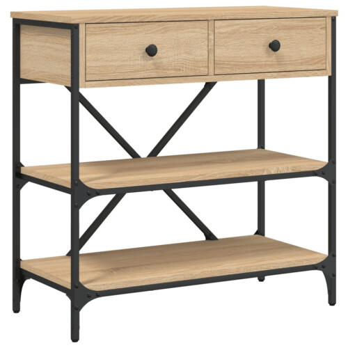 Berkfield Console Table Sonoma Oak 75x34.5x75 cm Engineered Wood 1