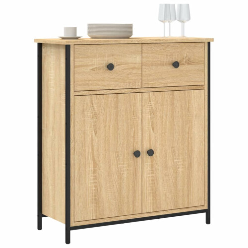 Berkfield Sideboard Sonoma Oak 70x30x80 cm Engineered Wood 2