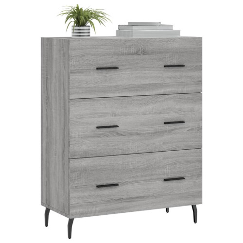 Berkfield Sideboard Grey Sonoma 69.5x34x90 cm Engineered Wood 2