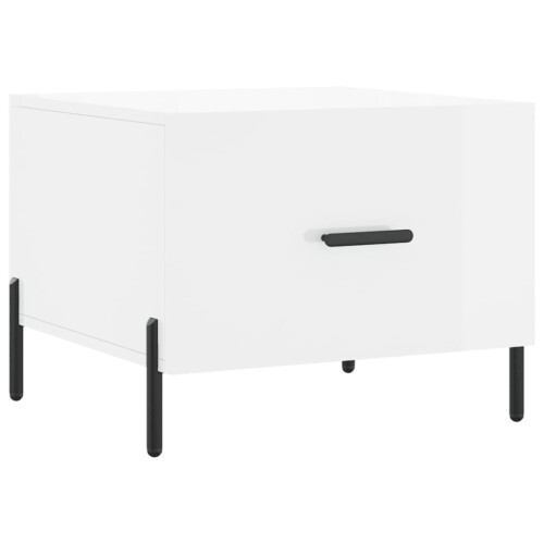 Berkfield Coffee Table High Gloss White 50x50x40 cm Engineered Wood 1