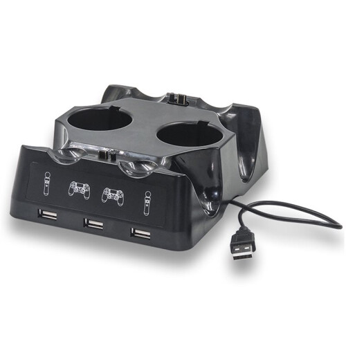 4 in 1 Controller Charging Dock Station Stand for  PS4 PSVR VR Move Quad Charger for PS MOVE Controller 1