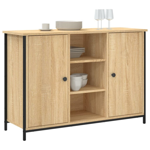 Berkfield Sideboard Sonoma Oak 100x35x70 cm Engineered Wood 2