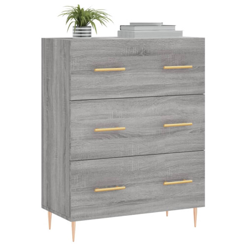 Berkfield Sideboard Grey Sonoma 69.5x34x90 cm Engineered Wood 2