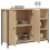 Berkfield Sideboard Sonoma Oak 100x33x75 cm Engineered Wood 4