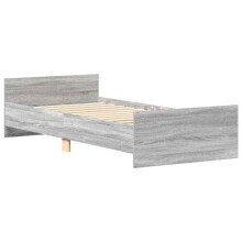 Berkfield Bed Frame without Mattress Grey Sonoma 90x190 cm Single Engineered Wood