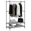 Berkfield Clothes Rack with Shelves Grey Sonoma Engineered Wood 3