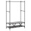 Berkfield Clothes Rack with Shelves Grey Sonoma Engineered Wood 6