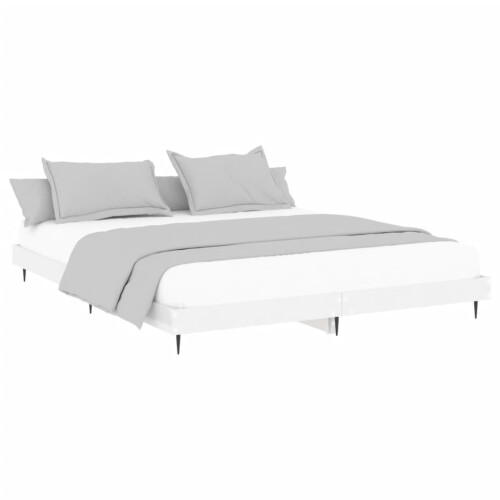 Berkfield Bed Frame without Mattress High Gloss White 200x200 cm 2