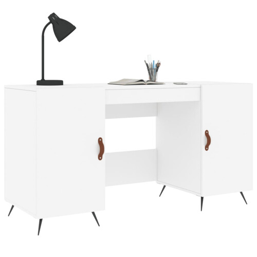 Berkfield Desk White 140x50x75 cm Engineered Wood 2