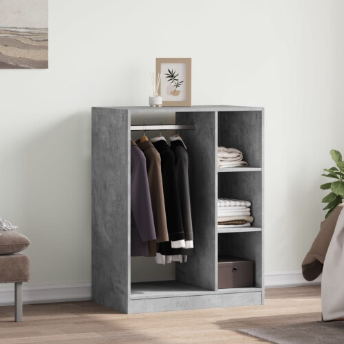 Berkfield Wardrobe Concrete Grey 77x48x102 cm Engineered Wood 2